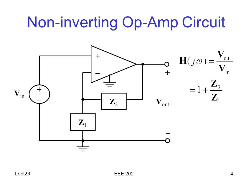investing and non-inverting operational amplifier circuit